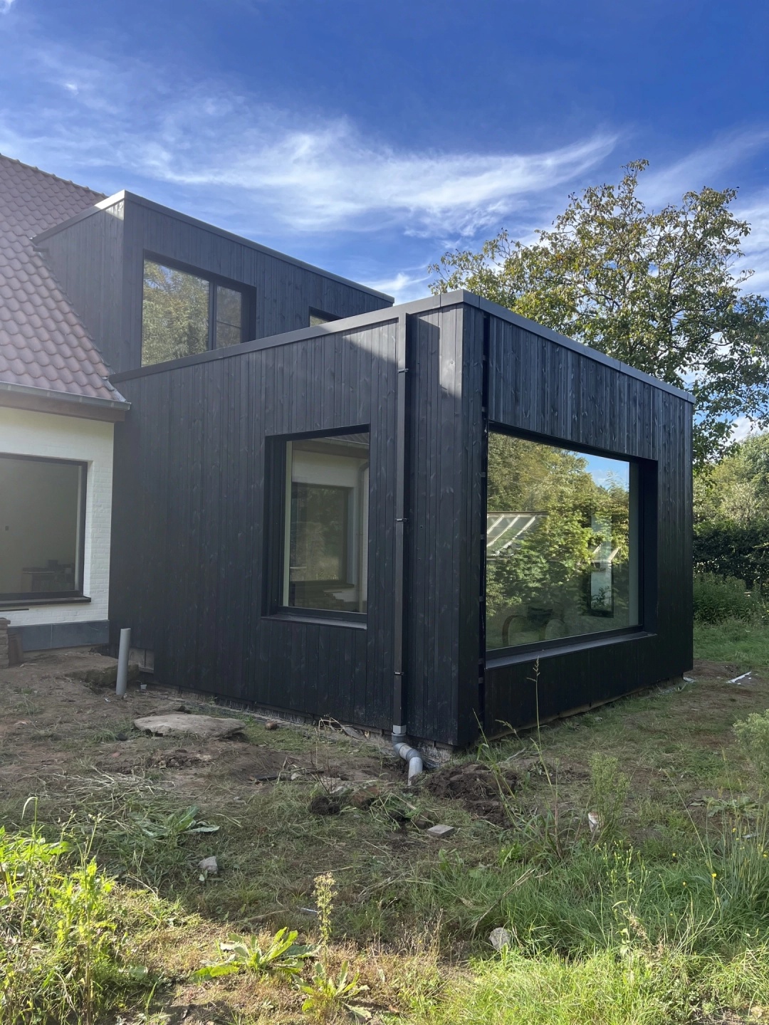 Aanbouw in thermowood